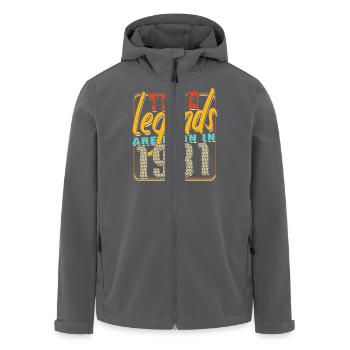 True legends are born in 1931 Vintage Birthday - Men’s Recycled Softshell Jacket by Stanley/Stella - black - Front - AI Model Male 185 light (185cm)