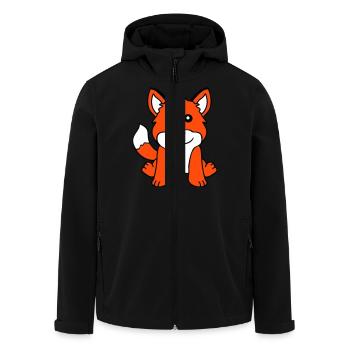 Fox Red Fox Wild Animal Clever Forest Inhabitants - Men’s Recycled Softshell Jacket by Stanley/Stella - black - Front - AI Model Male 185 light (185cm)