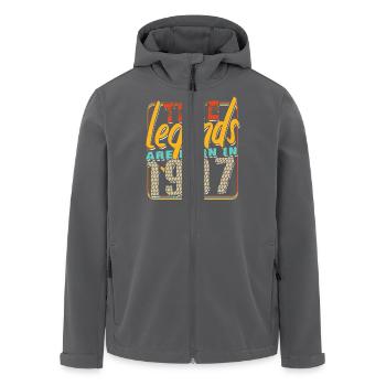 True legends are born in 1997 Vintage Birthday - Men’s Recycled Softshell Jacket by Stanley/Stella - anthracite - Front - AI Model Male 185 light (185cm)