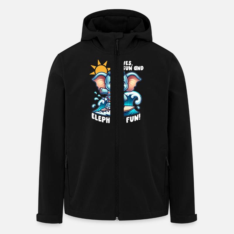 Elephant surfer - Men’s Recycled Softshell Jacket by Stanley/Stella - black