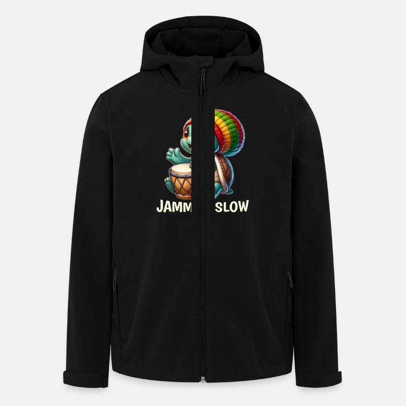 Tortue Reggae - Veste softshell homme en polyester recyclé Stanley/Stella - noir