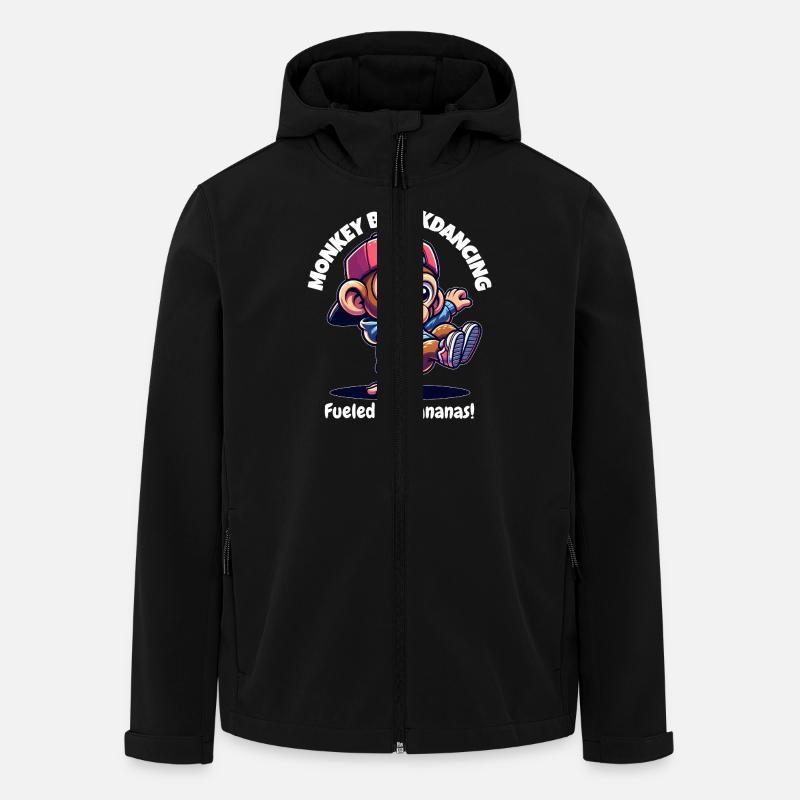 Singe breakdancer - Veste softshell homme en polyester recyclé Stanley/Stella - noir