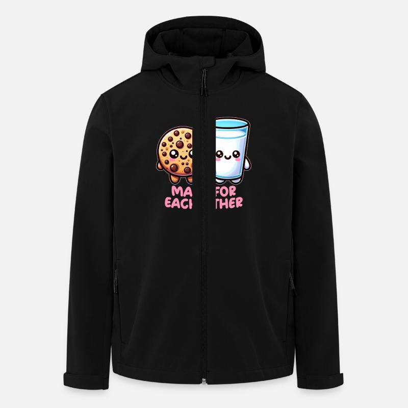 Lait et biscuit - Veste softshell homme en polyester recyclé Stanley/Stella - noir