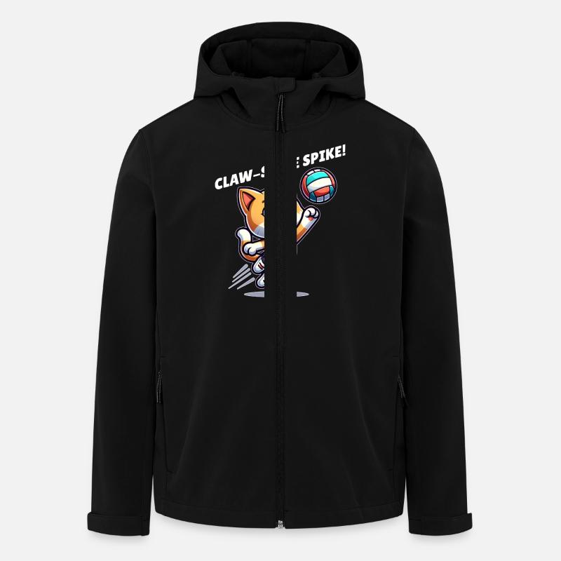 Katzen-Volleyball - Recycelte Männer Softshell-Jacke von Stanley/Stella - Schwarz