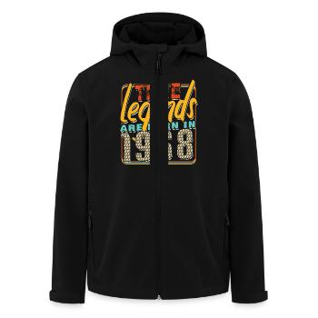 True legends are born in 1968 Vintage anniversaire - Veste softshell homme en polyester recyclé Stanley/Stella - noir - Devant - AI Model Male 185 light (185cm)