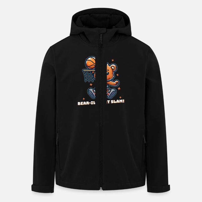 Basketball-Bär - Recycelte Männer Softshell-Jacke von Stanley/Stella - Schwarz