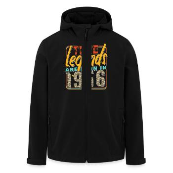 True legends are born in 1956 Vintage anniversaire - Veste softshell homme en polyester recyclé Stanley/Stella - noir - Devant - AI Model Male 185 light (185cm)