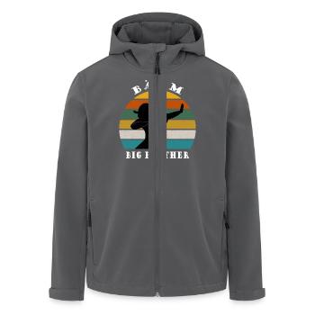 Kinder Großer Bruder 2025 Geschenk Ankündigung Dab - Recycelte Männer Softshell-Jacke von Stanley/Stella - Anthrazit - Vorne - AI Model Male 185 light (185cm)