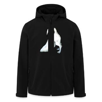 Jack Russell digs - Men’s Recycled Softshell Jacket by Stanley/Stella - black - Front - AI Model Male 185 light (185cm)