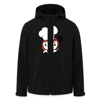 Bird Chef Hat Duck Delicious Hunger Food Cute - Men’s Recycled Softshell Jacket by Stanley/Stella - black - Front - AI Model Male 185 light (185cm)