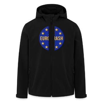 Euro-Müll - Recycelte Männer Softshell-Jacke von Stanley/Stella - Schwarz - Vorne - AI Model Male 185 light (185cm)
