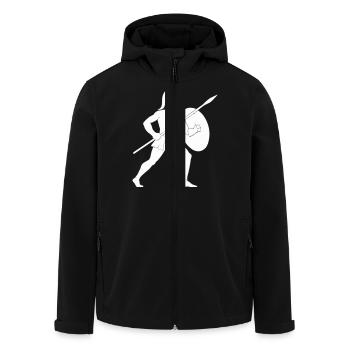 Spartan Warrior - Men’s Recycled Softshell Jacket by Stanley/Stella - black - Front - AI Model Male 185 light (185cm)