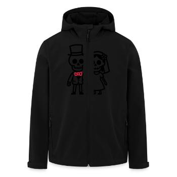 Ehepaar Hochzeit Skull - Recycelte Männer Softshell-Jacke von Stanley/Stella - Schwarz - Vorne - AI Model Male 185 light (185cm)