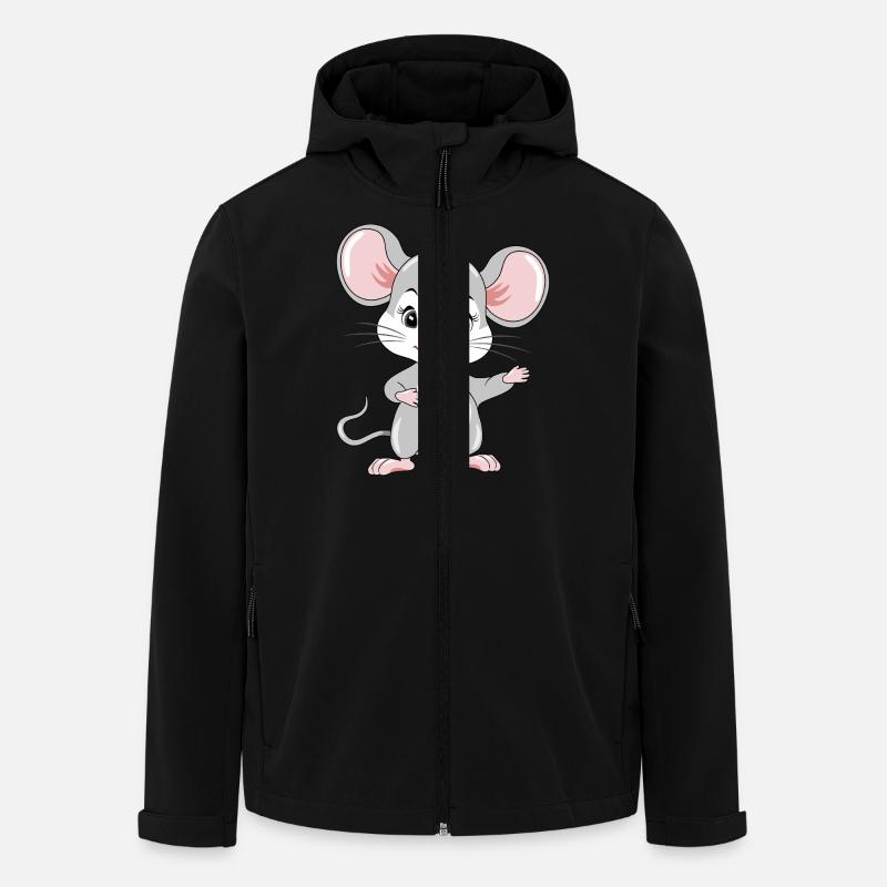 Welcoming cute baby mouse - Men’s Recycled Softshell Jacket by Stanley/Stella - black