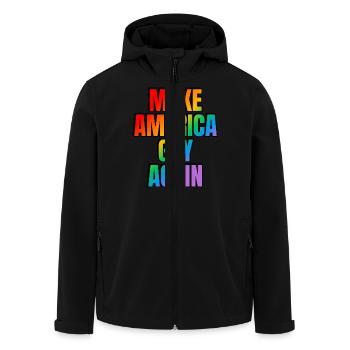 Rendez l’Amérique à nouveau gay - Veste softshell homme en polyester recyclé Stanley/Stella - noir - Devant - AI Model Male 185 light (185cm)