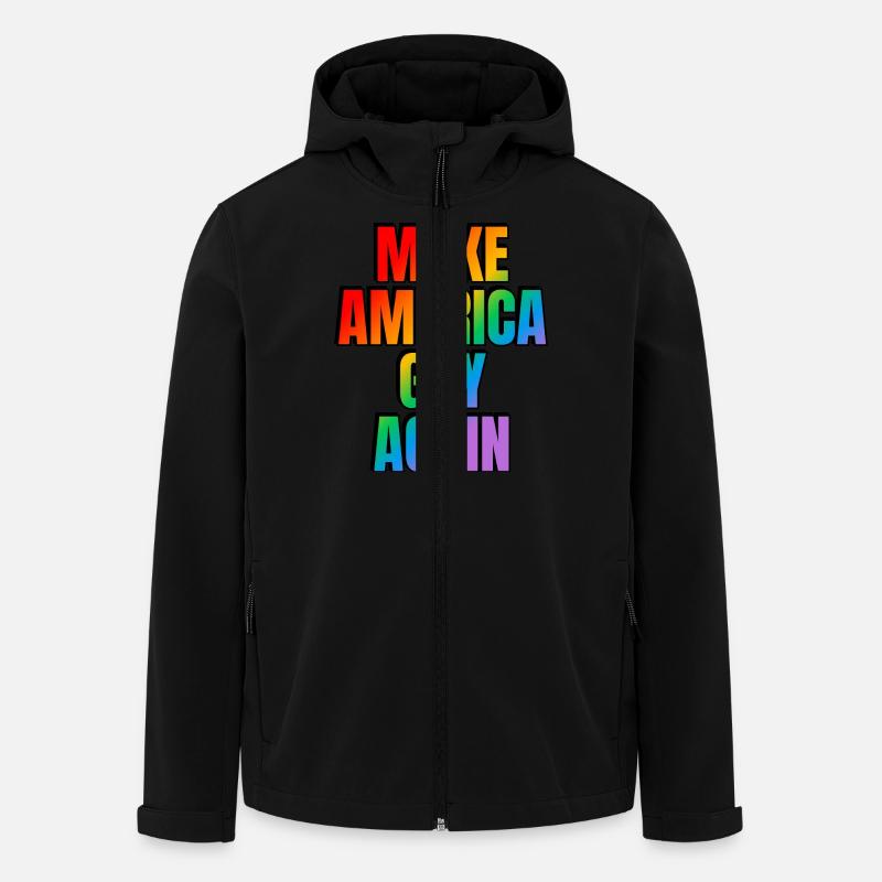 Make America GAY Again - Men’s Recycled Softshell Jacket by Stanley/Stella - black