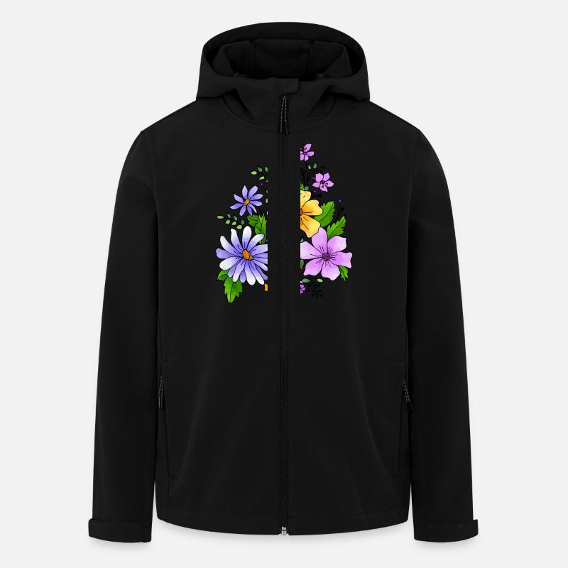 Blumen - Recycelte Männer Softshell-Jacke von Stanley/Stella - Schwarz