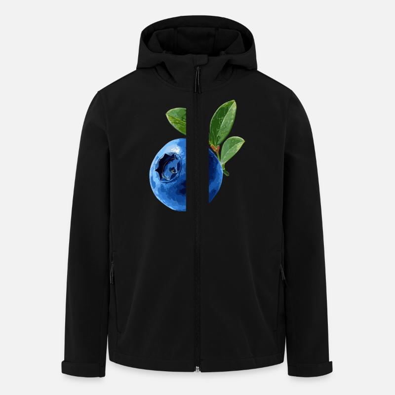 Blaubeere - Recycelte Männer Softshell-Jacke von Stanley/Stella - Schwarz