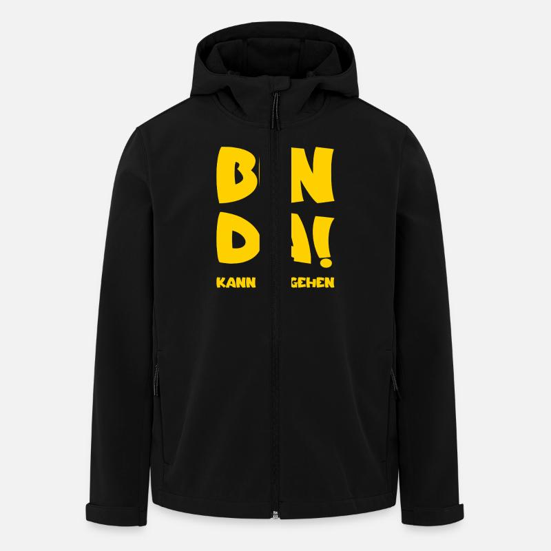 Bin da - Kann losgehen - Recycelte Männer Softshell-Jacke von Stanley/Stella - Schwarz