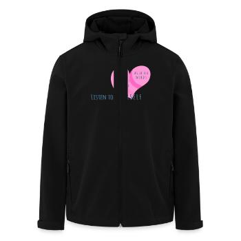 Love Yourself Hoodie - Recycelte Männer Softshell-Jacke von Stanley/Stella - Schwarz - Vorne - AI Model Male 185 light (185cm)