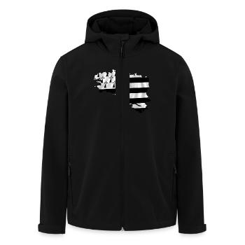 Karte von Großbritannien - Recycelte Männer Softshell-Jacke von Stanley/Stella - Schwarz - Vorne - AI Model Male 185 light (185cm)