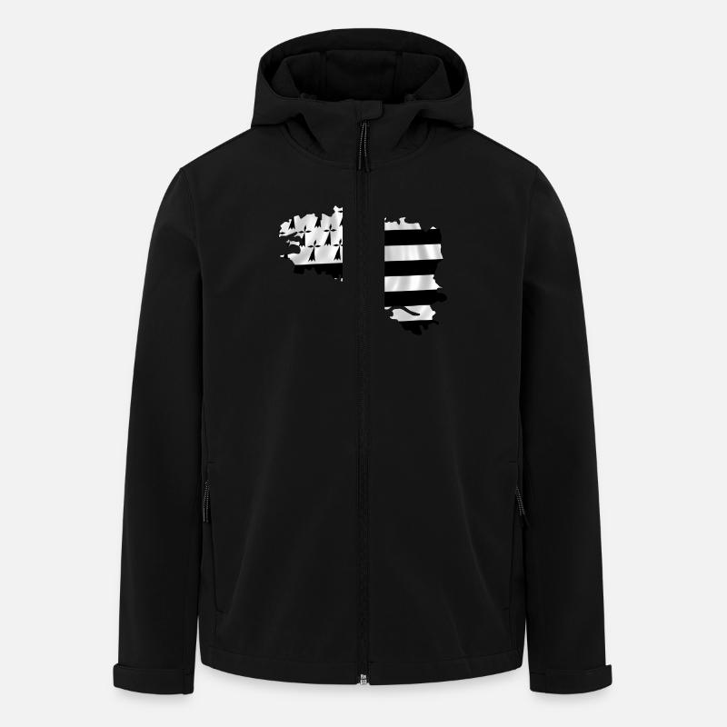 Map of Britain - Men’s Recycled Softshell Jacket by Stanley/Stella - black