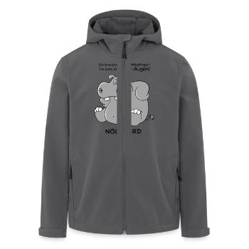 Nölperd - Mittelfinger - Recycelte Männer Softshell-Jacke von Stanley/Stella - Schwarz - Vorne - AI Model Male 185 light (185cm)