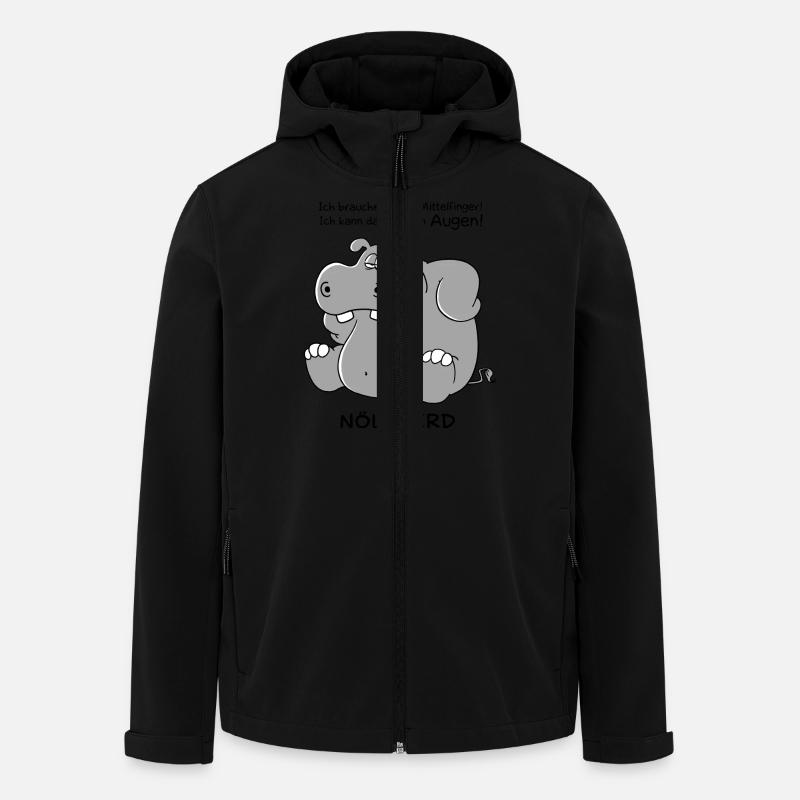 Nölperd - Mittelfinger - Recycelte Männer Softshell-Jacke von Stanley/Stella - Schwarz