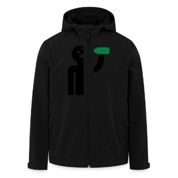 Säufer - Trinker - Recycelte Männer Softshell-Jacke von Stanley/Stella - Schwarz - Vorne - AI Model Male 185 light (185cm)