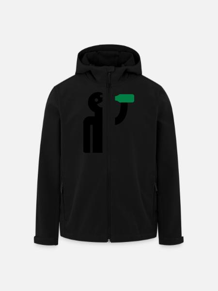 Säufer - Trinker - Recycelte Männer Softshell-Jacke von Stanley/Stella - Schwarz