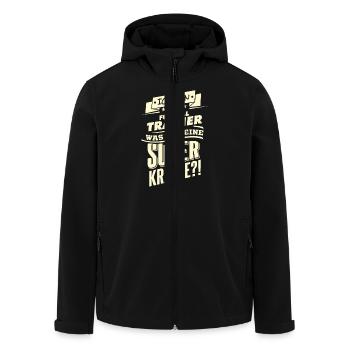 Superkräfte Fußball-Trainer RAHMENLOS Geschenk - Recycelte Männer Softshell-Jacke von Stanley/Stella - Schwarz - Vorne - AI Model Male 185 light (185cm)