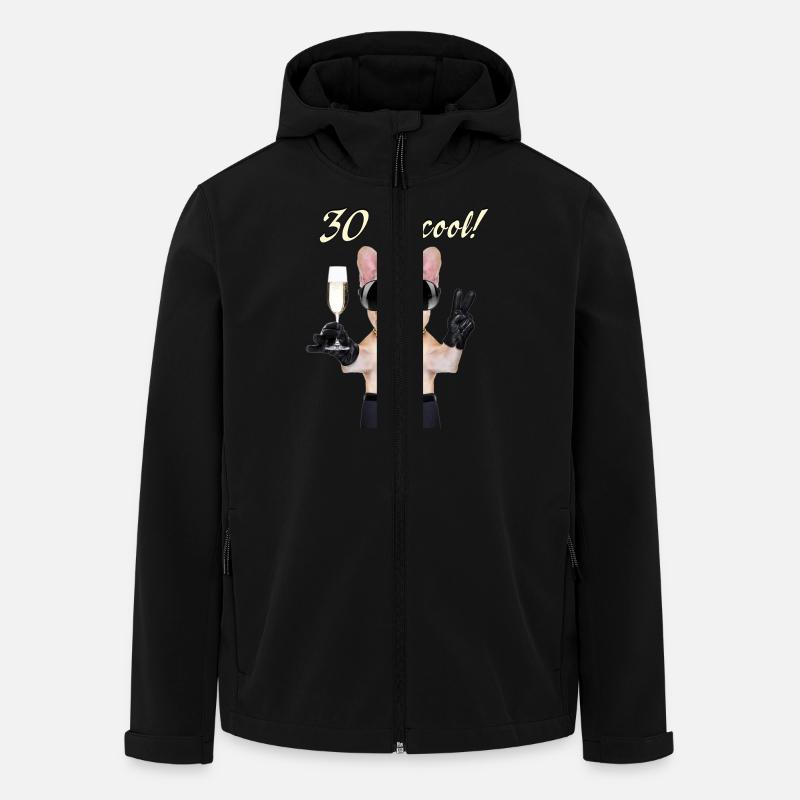 NEU Geburstags Mops 30 ist cool RAHMENLOS Geschenk - Recycelte Männer Softshell-Jacke von Stanley/Stella - Schwarz