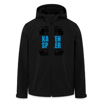Funshirt Kartenspieler - Recycelte Männer Softshell-Jacke von Stanley/Stella - Schwarz - Vorne - AI Model Male 185 light (185cm)
