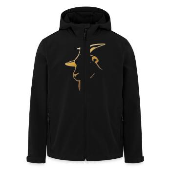 goat-1484988 - Recycelte Männer Softshell-Jacke von Stanley/Stella - Schwarz - Vorne - AI Model Male 185 light (185cm)