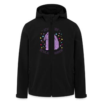 Ich liebe Schlappohren Kaninchen Zwergwidder - Recycelte Männer Softshell-Jacke von Stanley/Stella - Schwarz - Vorne - AI Model Male 185 light (185cm)