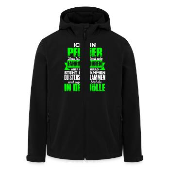 PFLEGER - Hölle - Recycelte Männer Softshell-Jacke von Stanley/Stella - Schwarz - Vorne - AI Model Male 185 light (185cm)