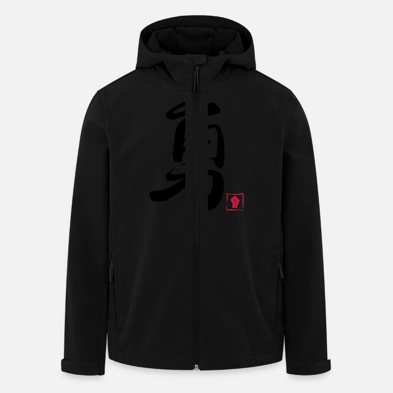 Courage Chinois - Veste softshell homme en polyester recyclé Stanley/Stella - noir