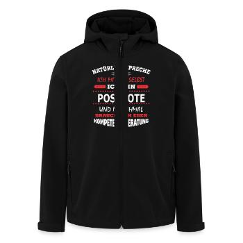 POSTBOTE - Recycelte Männer Softshell-Jacke von Stanley/Stella - Schwarz - Vorne - AI Model Male 185 light (185cm)