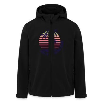 Malle Drinking Team - Mallorca Party Shirt - Recycelte Männer Softshell-Jacke von Stanley/Stella - Schwarz - Vorne - AI Model Male 185 light (185cm)