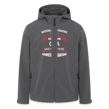 OMA - Recycelte Männer Softshell-Jacke von Stanley/Stella - Anthrazit - Vorne - AI Model Male 185 light (185cm)