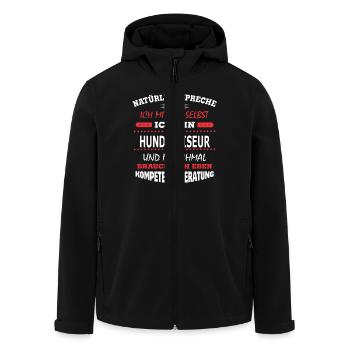 HUNDEFRISEUR - Recycelte Männer Softshell-Jacke von Stanley/Stella - Schwarz - Vorne - AI Model Male 185 light (185cm)