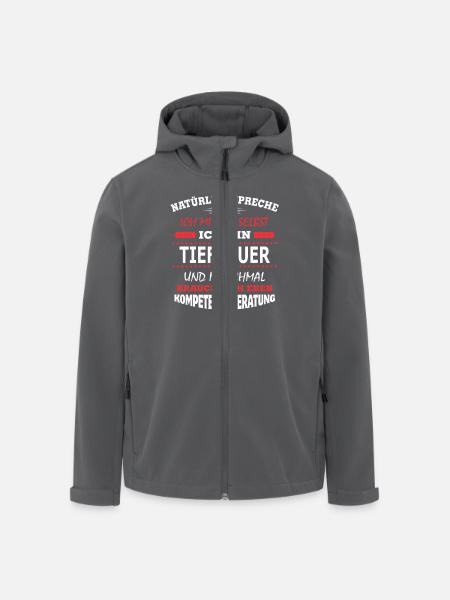 TIEFBAUER - Recycelte Männer Softshell-Jacke von Stanley/Stella - Schwarz