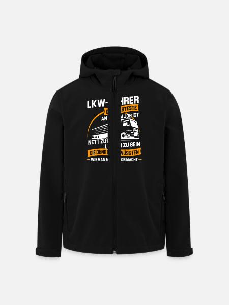 Trucker LKW-Fahrer Fernfahrer LKW Brummi Truck - Recycelte Männer Softshell-Jacke von Stanley/Stella - Schwarz