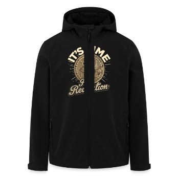 Bitcoin - Revolution - Recycelte Männer Softshell-Jacke von Stanley/Stella - Schwarz - Vorne - AI Model Male 185 light (185cm)