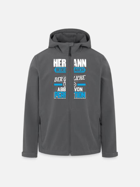 HERMANN - Gott Geschenk - Recycelte Männer Softshell-Jacke von Stanley/Stella - Schwarz
