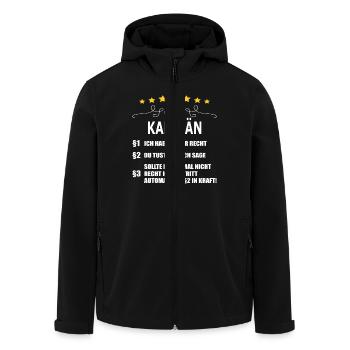 KAPITÄN - Recycelte Männer Softshell-Jacke von Stanley/Stella - Schwarz - Vorne - AI Model Male 185 light (185cm)