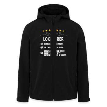 LOKFÜHRER - Recycelte Männer Softshell-Jacke von Stanley/Stella - Schwarz - Vorne - AI Model Male 185 light (185cm)