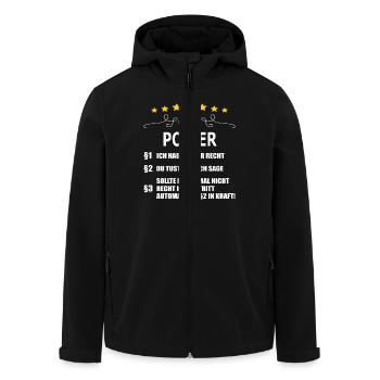 POLIER - Recycelte Männer Softshell-Jacke von Stanley/Stella - Schwarz - Vorne - AI Model Male 185 light (185cm)