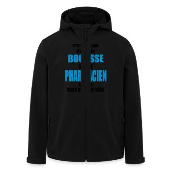 compliqué d'être un bogosse et un pharmacien - Veste softshell homme en polyester recyclé Stanley/Stella - noir - Devant - AI Model Male 185 light (185cm)