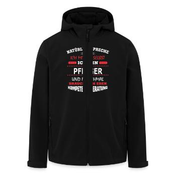 PFLEGER - Recycelte Männer Softshell-Jacke von Stanley/Stella - Schwarz - Vorne - AI Model Male 185 light (185cm)